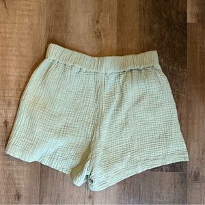 Madewell Gauzy Cotton Sage Green Women's Shorts Size XS